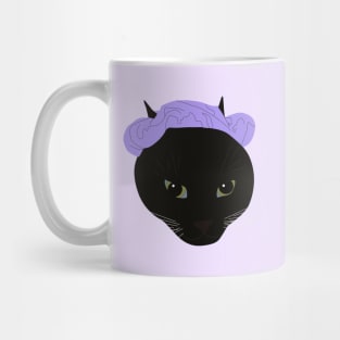 Purple Scrunchy Cat Mug